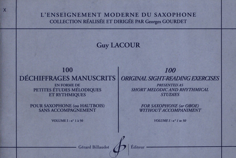 Lacour: 100 Original Sight-Reading Exercises - Volume 1