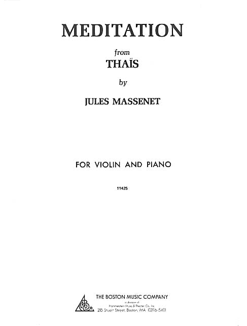 Massenet: Méditation from Thaïs (arr. for violin)