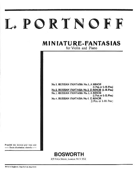 Portnoff: Russian Fantasia No. 2 in D Minor