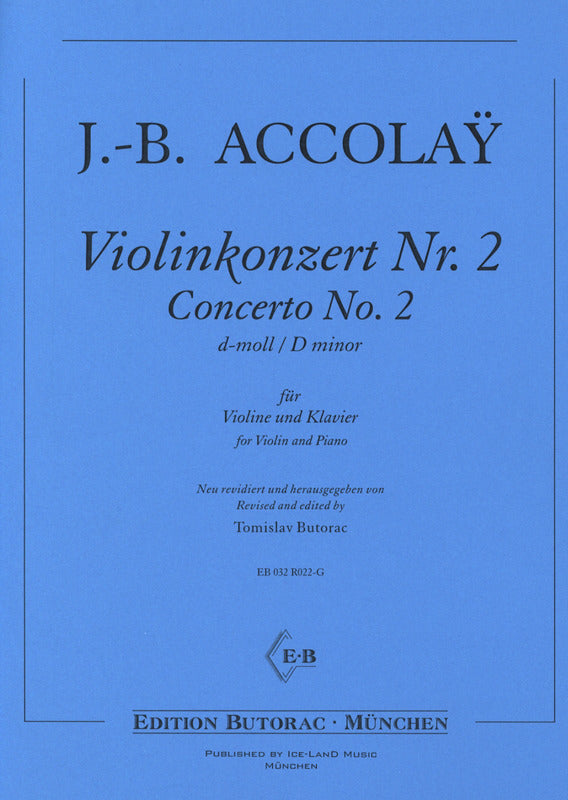 Accolay: Violin Concerto No. 2 in D Minor