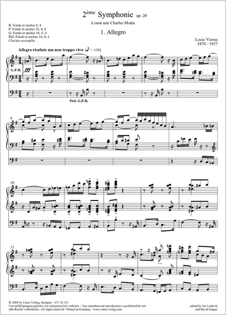 Vierne: Symphonie No. 2, Op. 20