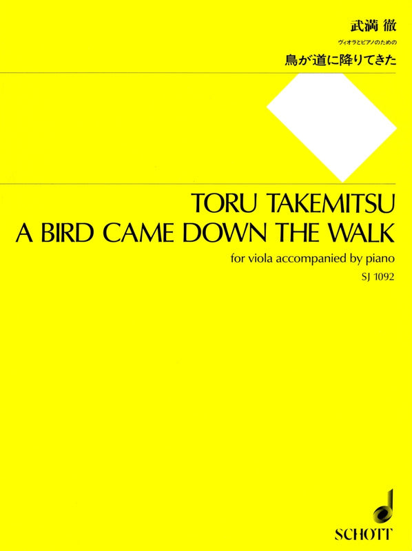 Takemitsu: A Bird Came Down the Walk