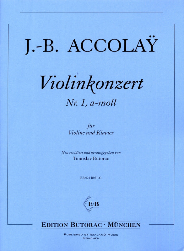 Accolay: Violin Concerto No. 1 in A Minor, Op. 12