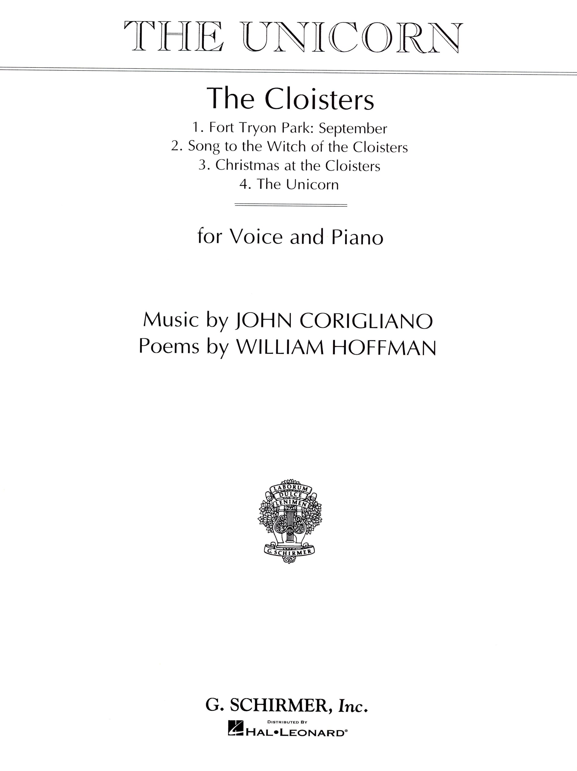 Corigliano: The Unicorn (from The Cloisters)