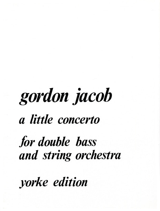 G. Jacob: A Little Concerto