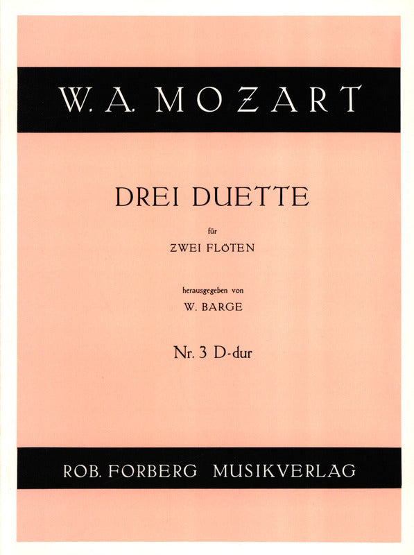 Mozart: 3 Duets for 2 Flutes - No. 3 in D Major