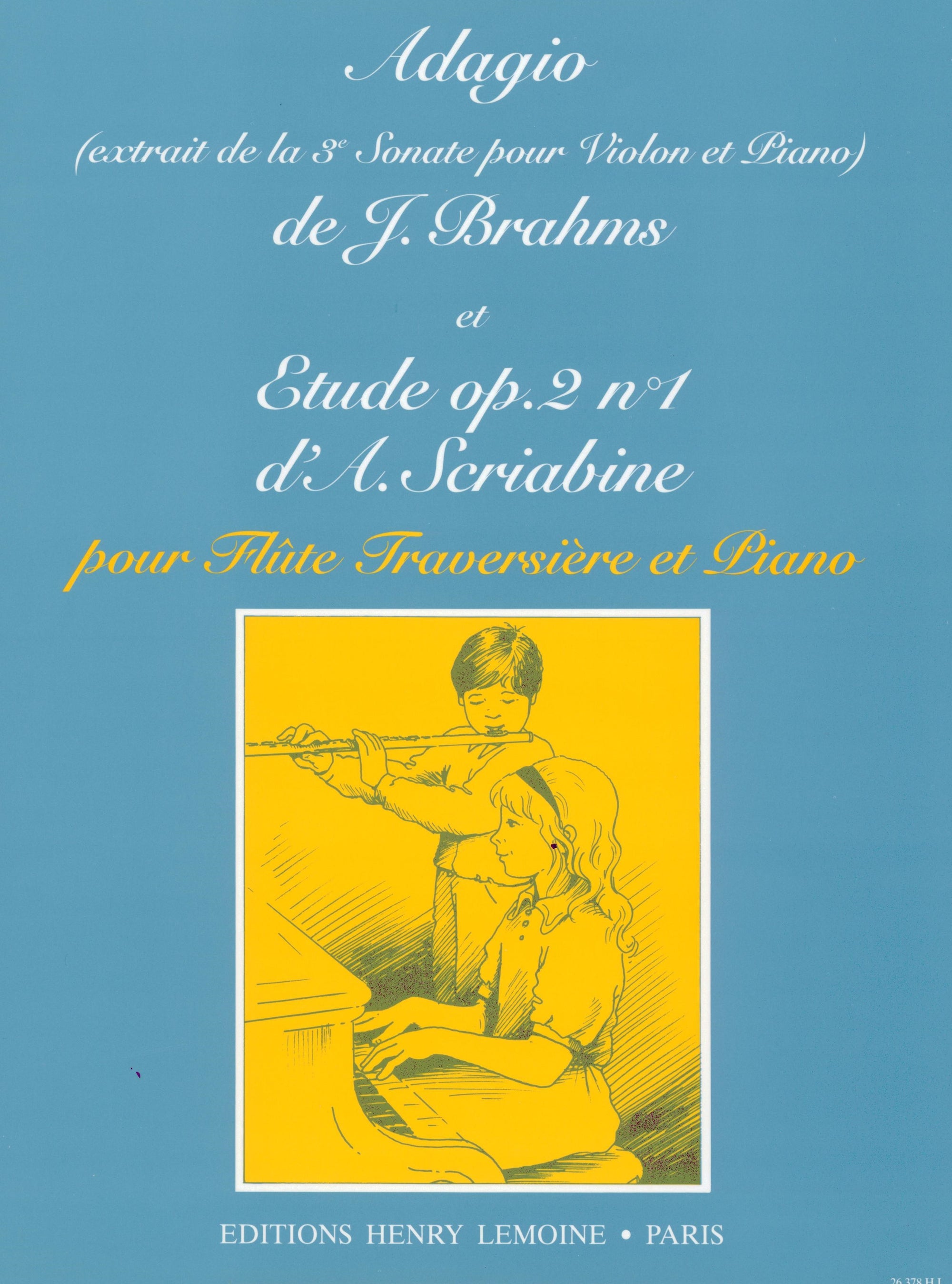 Brahms: Adagio from Sonata No. 3, Op. 108 & Scriabin: Etude, Op. 2, No. 1 (arr. for flute & piano)