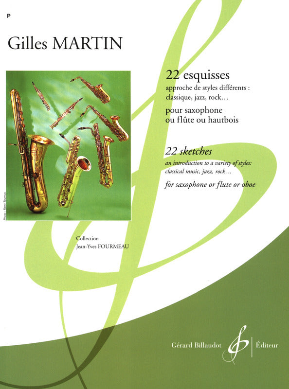 Martin: 22 Sketches for sax, or flute, or oboe