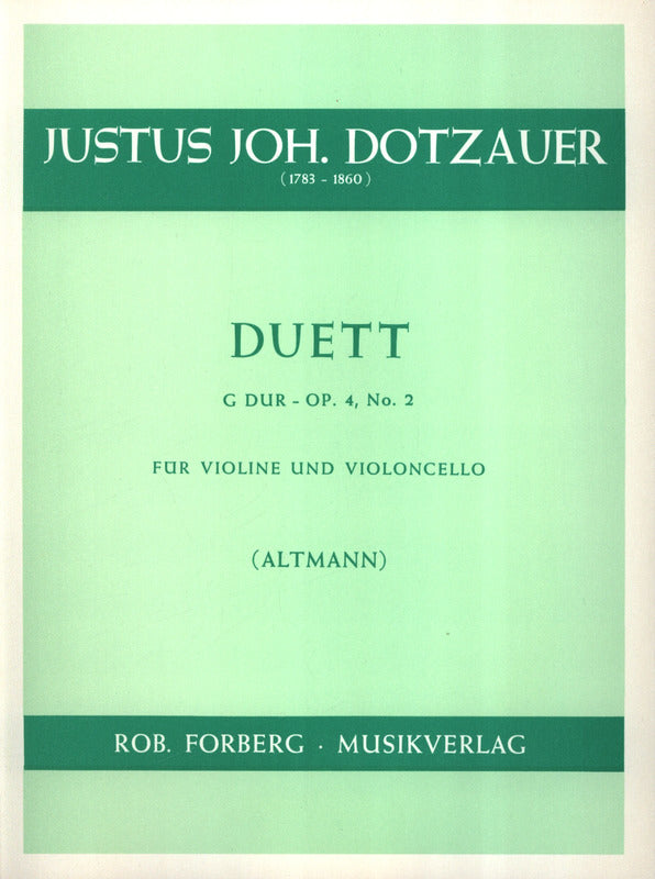 Dotzauer: Duet in G Major, Op. 4, No. 2