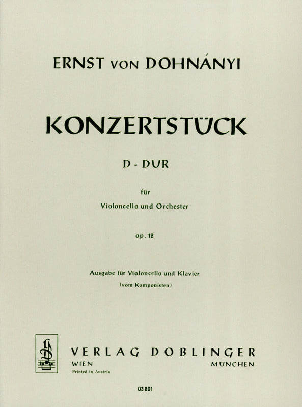 Dohnányi: Concert Piece in D Major, Op. 12