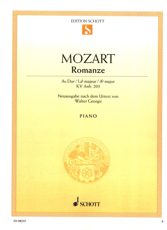 Mozart: Romance in A-flat Major, K. Anh. 205
