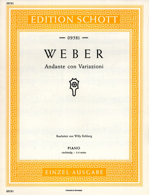 Weber: Andante con variazioni, J. 12, Op. 3, No. 4