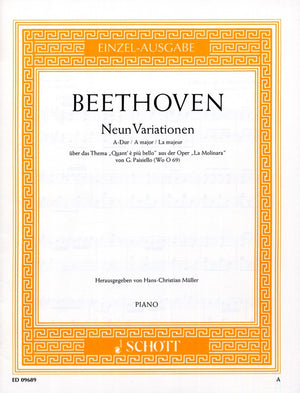Beethoven: 9 variations on "Quant'è più bello" from Paisiello's "La Molinara", WoO 69