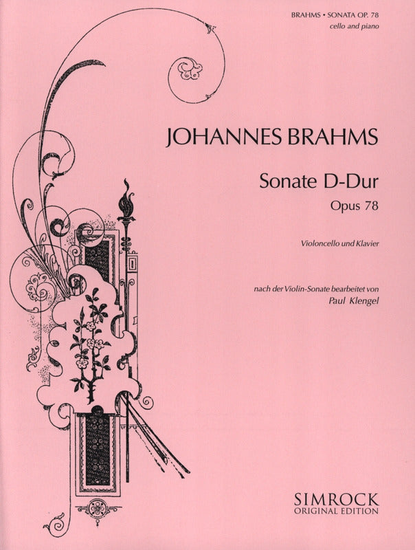 Brahms: Sonata in D Major, Op. 78 (arr. for cello & piano)