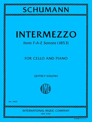 Schumann: Intermezzo from F.A.E Sonata (arr. for cello & piano)
