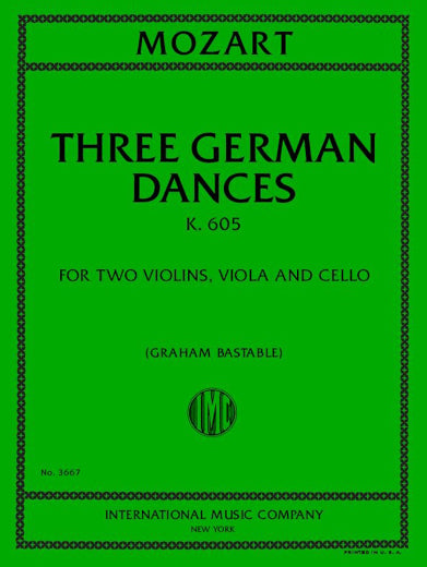 Mozart: 3 German Dances, K. 605 (arr. for string quartet)