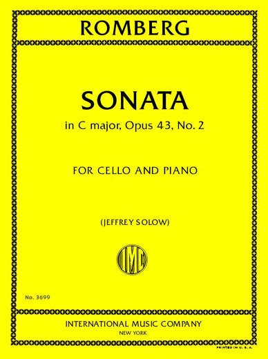 Romberg: Cello Sonata in C Major, Op. 43, No. 2