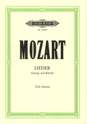 Mozart: Selected Songs and Arias for Voice and Piano
