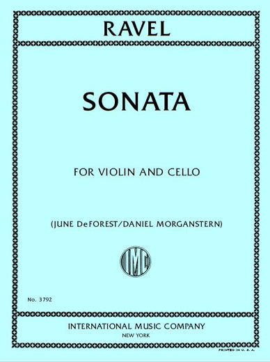 Ravel: Sonata for Violin and Cello, M. 73