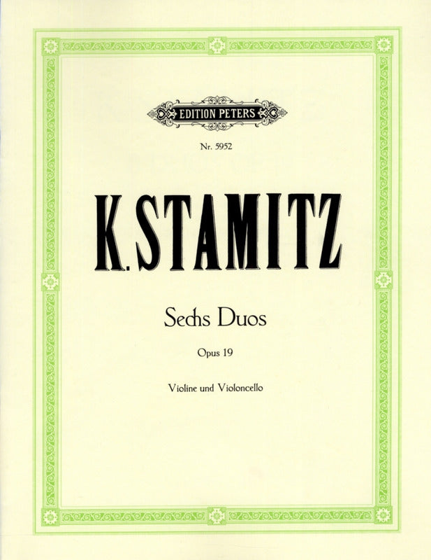 Stamitz: 6 Duos, Op. 19 (arr. for violin & cello)