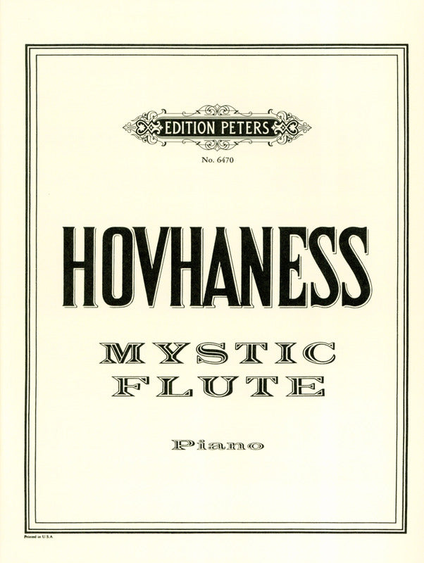 Hovhaness: Mystic Flute, Op. 22