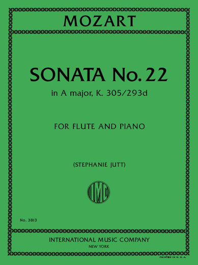 Mozart: Sonata No. 22 in A Major, K. 305/293d (arr. for flute and piano)