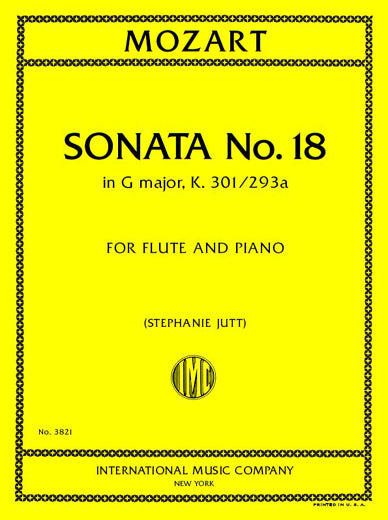Mozart: Sonata No. 18 in G Major, K. 301/293a (arr. for flute & piano)