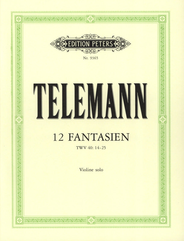Telemann: 12 Fantasias, TWV 40:14–25