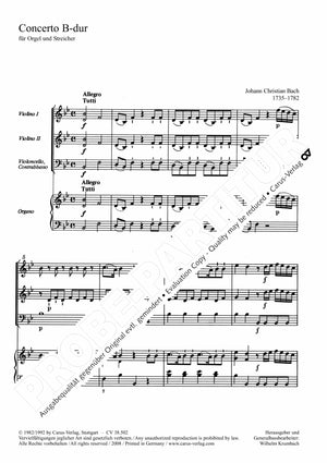 J. C. Bach: Organ Concerto in B-flat Major, Op. 13, No. 4