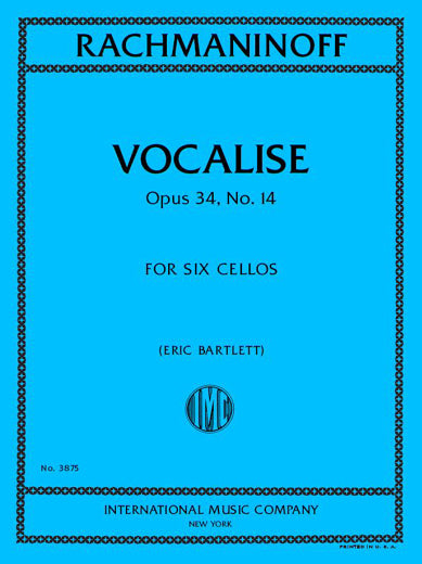 Rachmaninoff: Vocalise, Op. 34, No. 14 (arr. for 6 cellos)