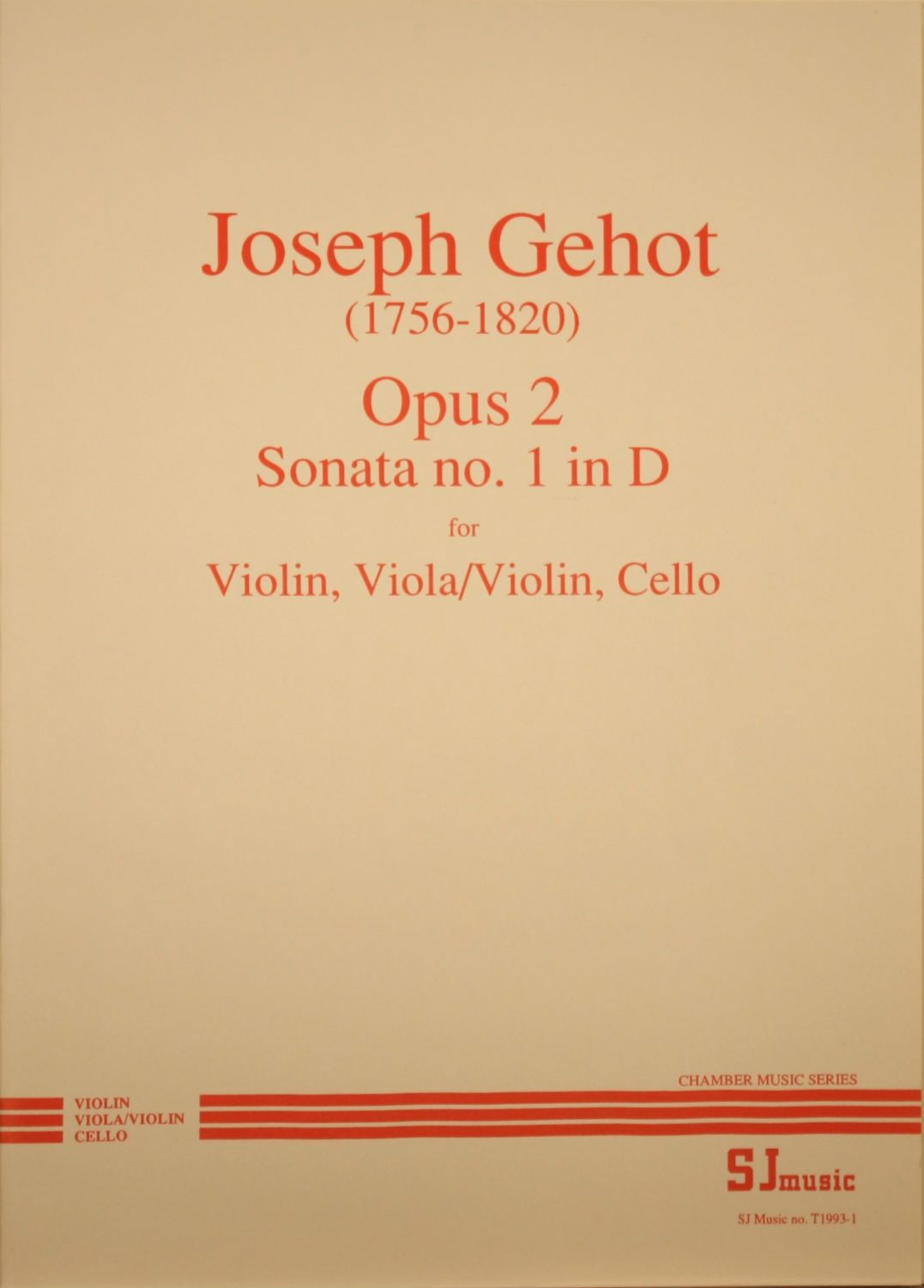 Gehot: String Trio in D Major, Op. 2, No. 1
