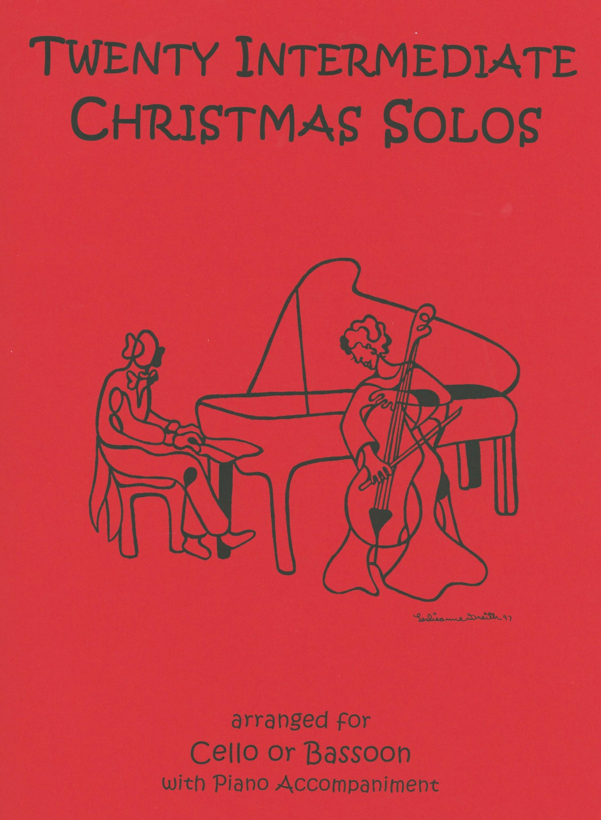20 Intermediate Christmas Solos (arr. for cello or bassoon & piano)