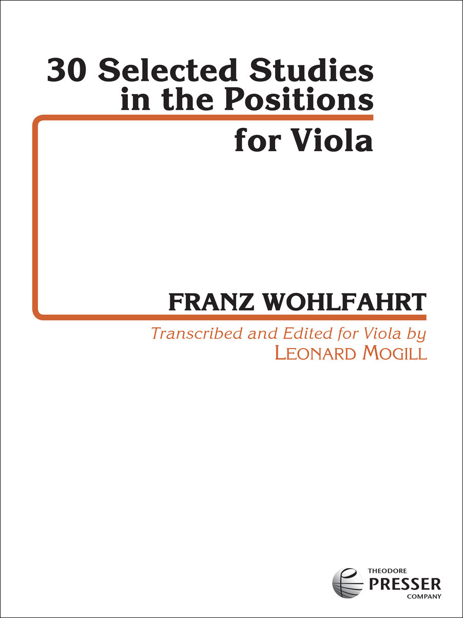 Wohlfahrt: 30 Selected Studies in the Positions for Viola