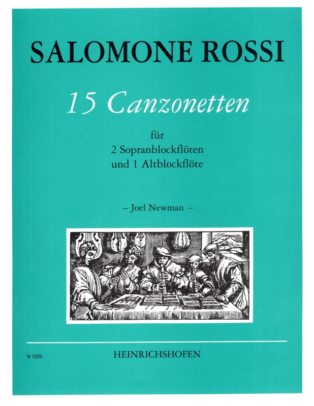 Rossi: 15 Canzonettes (arr. for recorder trio)