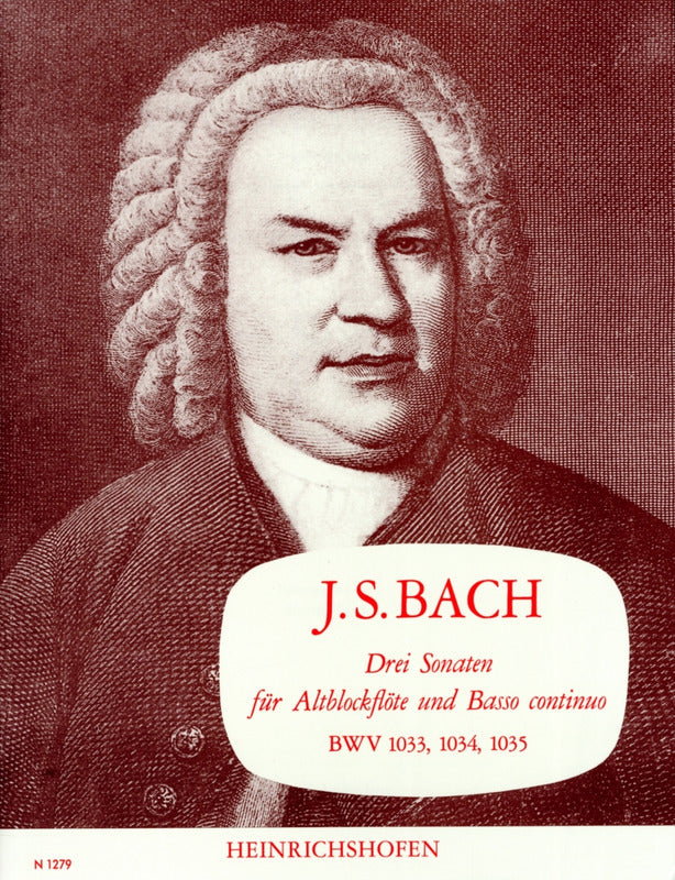 Bach: 3 Sonatas, BWV 1033-35 (arr. for treble recorder & continuo)