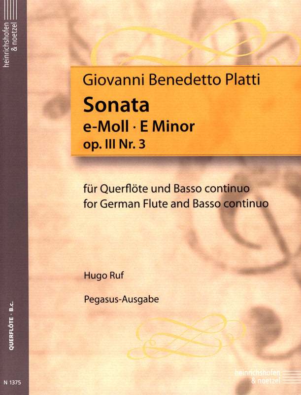 Platti: Flute Sonata in E Minor, Op. 3, No. 3