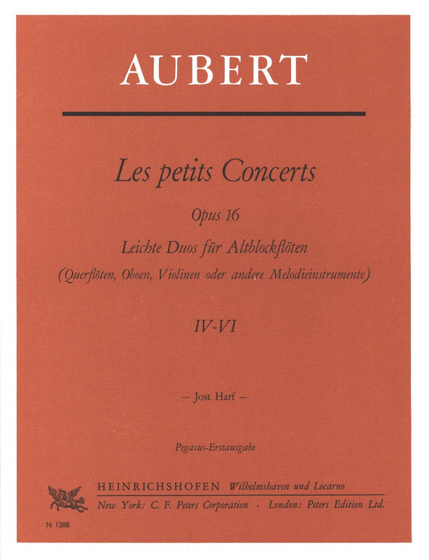 Auber: Les petits concerts, Op. 16 (Nos. 4-6) (arr. for 2 recorders)