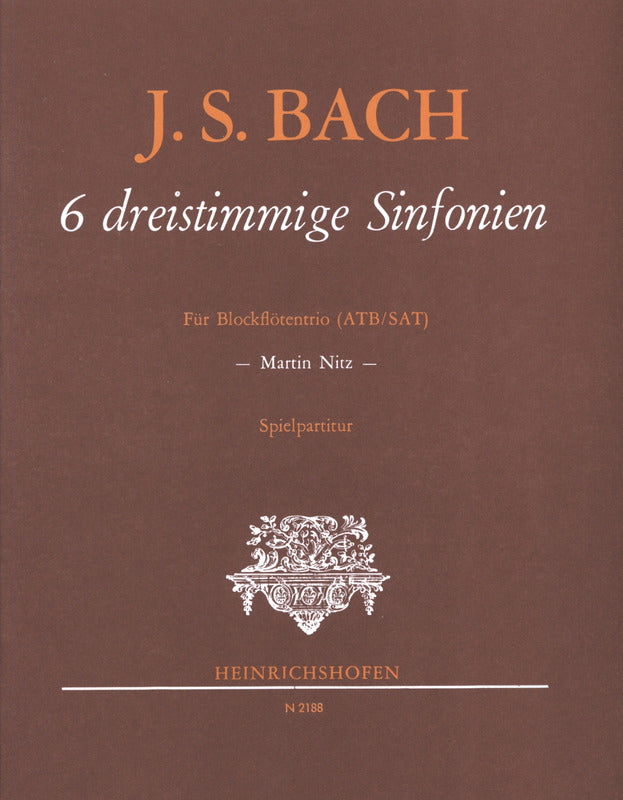 Bach: 6 Three-Part Sinfonias (arr. for recorder trio)
