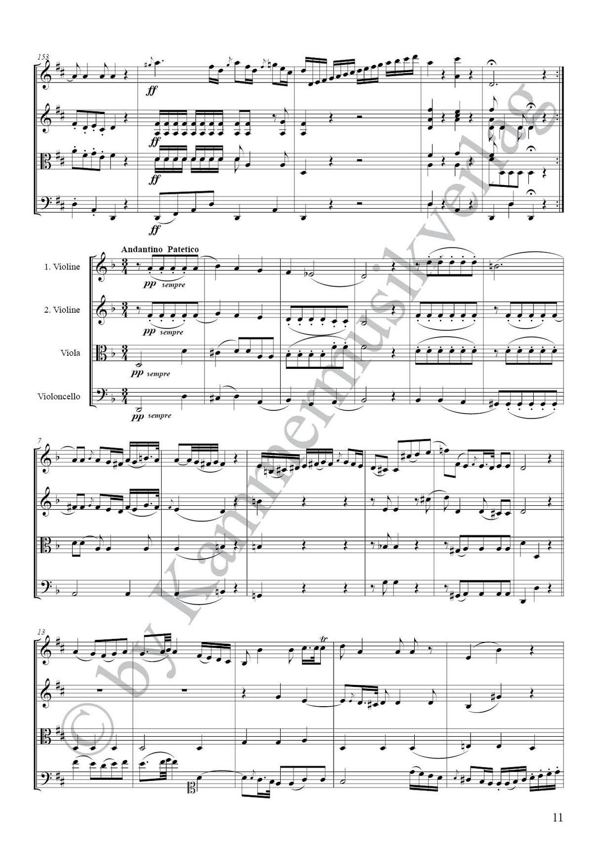 Boccherini: String Quartet in D Major, G 233, Op. 52, No. 2