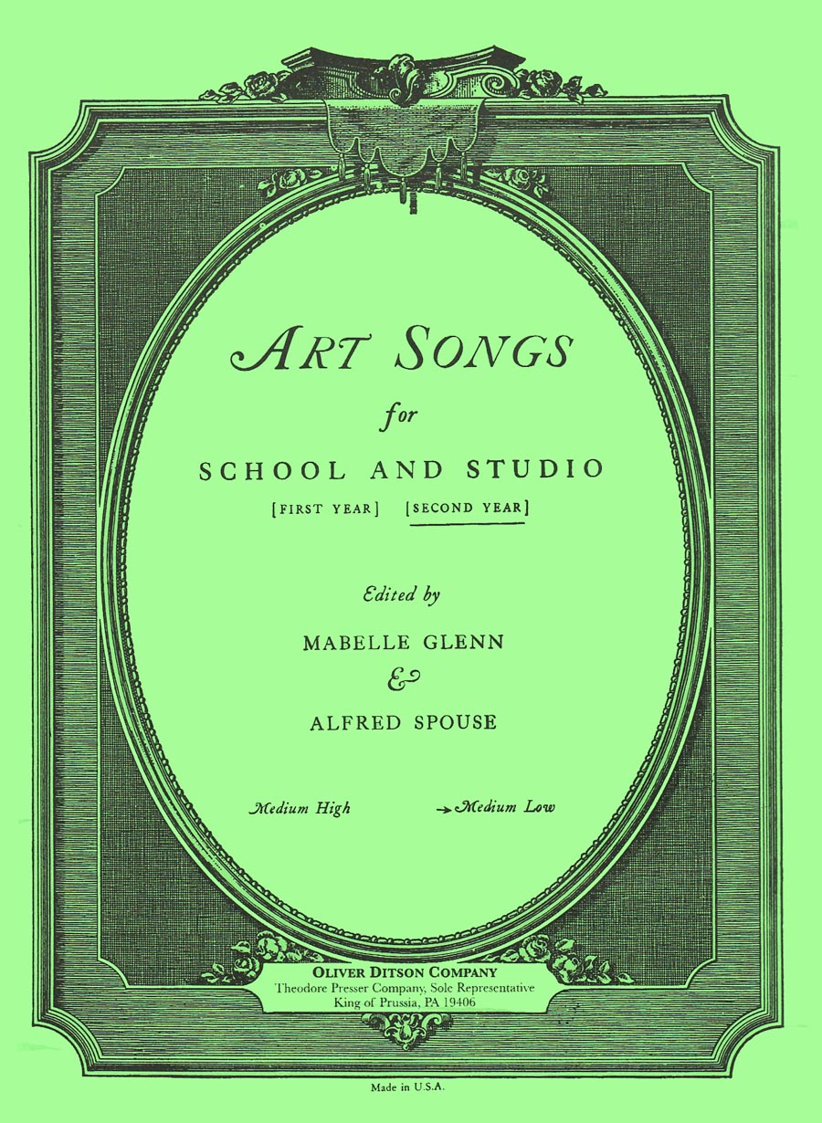 Art Songs for School and Studio - Second Year