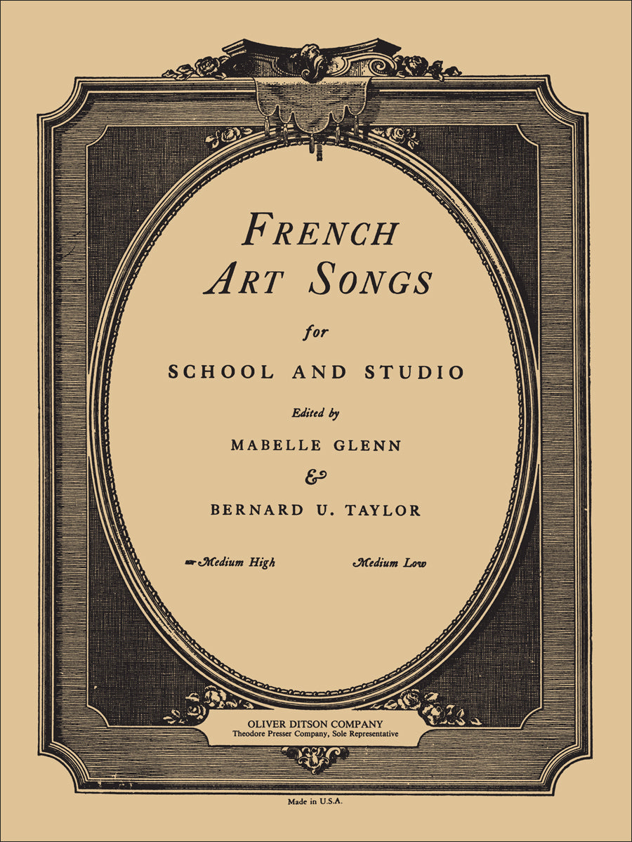 French Art Songs for School and Studio