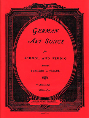German Art Songs for School and Studio