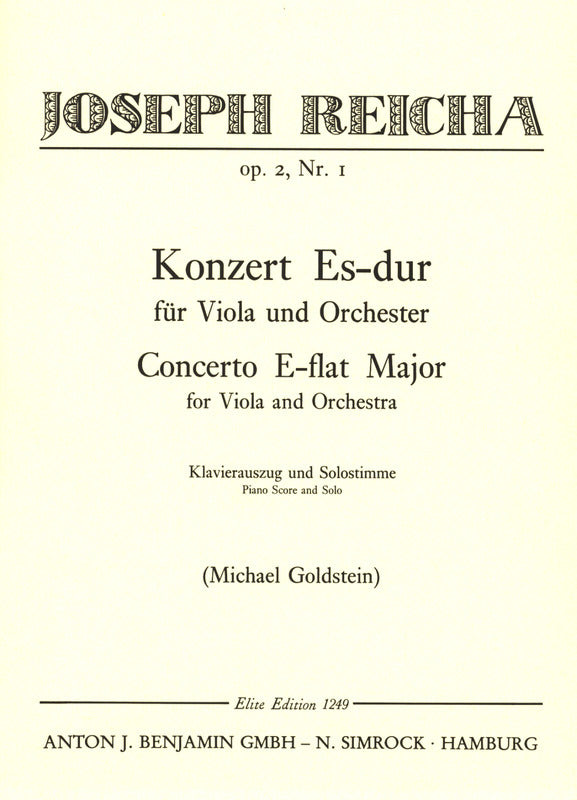 Reicha: Viola Concerto in E-flat Major, Op. 2, No. 1