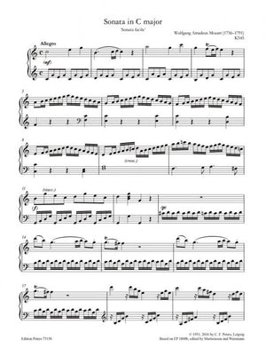 Mozart: Piano Sonata No. 16 in C Major ("Facile"), K. 545