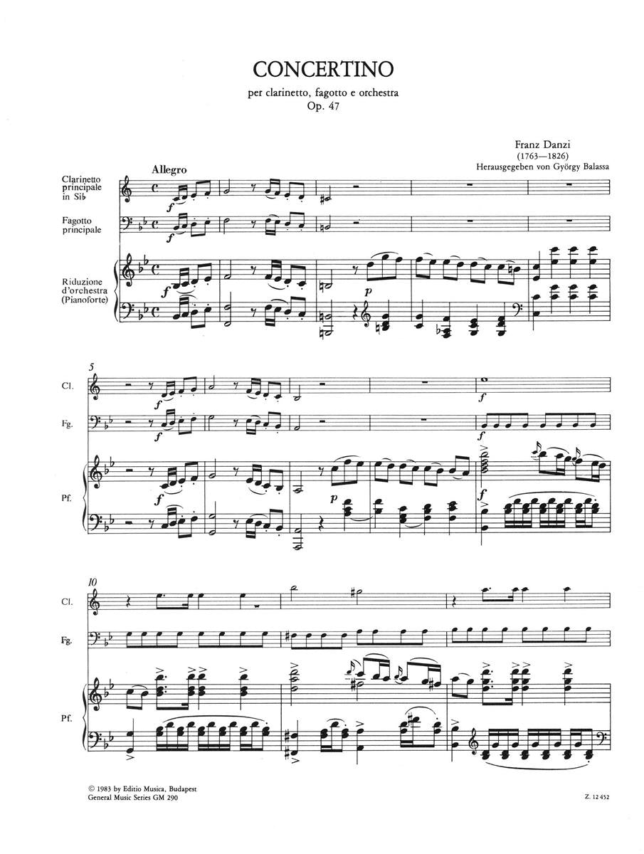 Danzi: Concertino in B-flat Major, P. 227, Op. 47