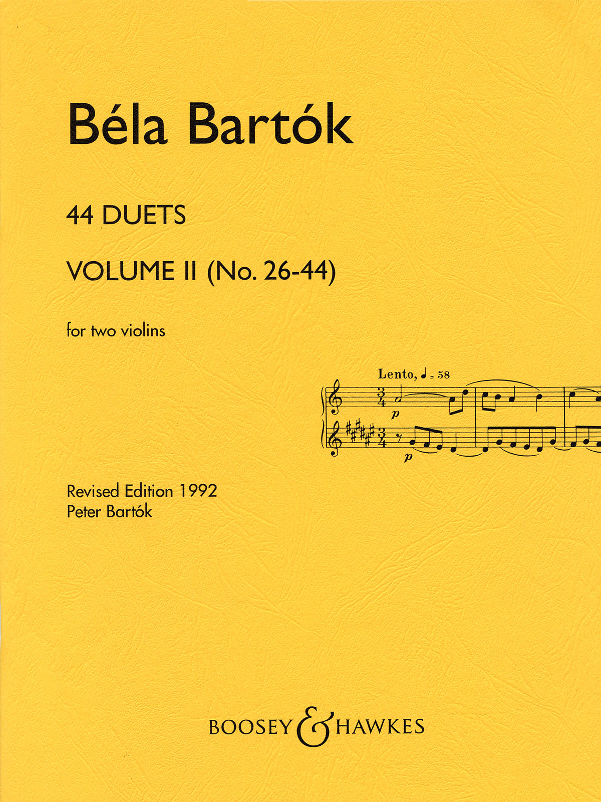Bartók: 44 Violin Duets - Volume 2 (Nos. 26-44)