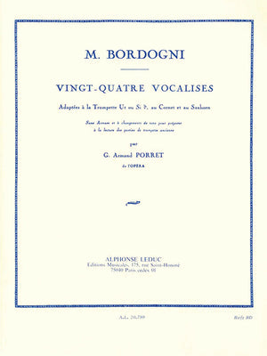 Bordogni: 24 Vocalises (arr. for trumpet)