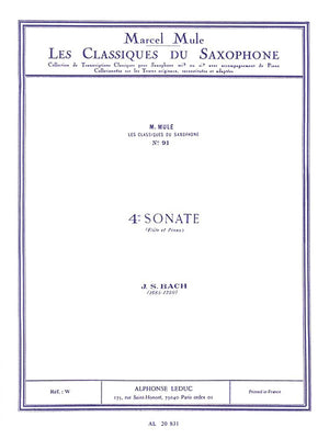 Bach: Sonata in C Major, BWV 1033 (arr. for alto sax)