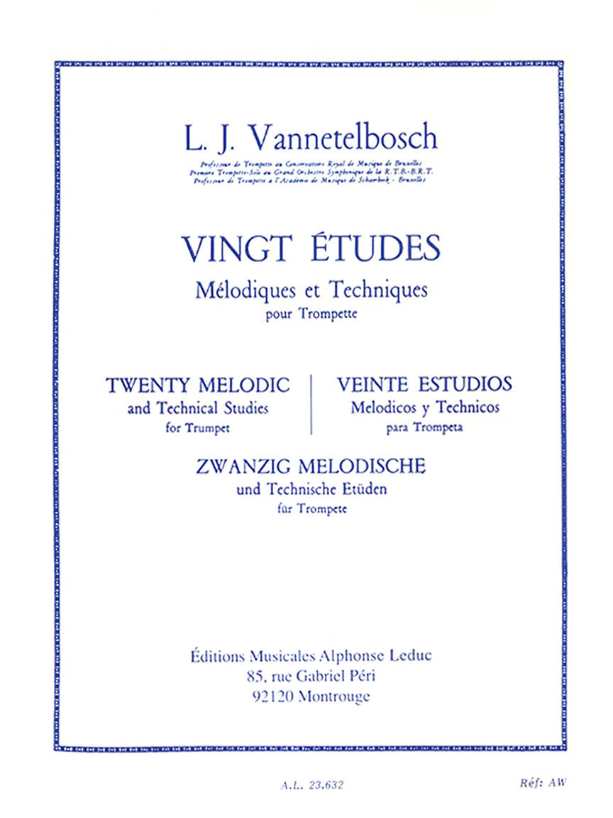 Vannetelbosch: 20 Melodic & Technical Etudes