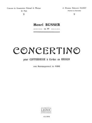 Busser: Concertino, Op. 80